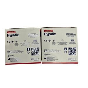 Leukoplast Hypafix adhesive non woven fabric 5cmx10m 2in x 11 yd lot of 2 rolls